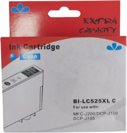 Касета с мастило ГЛАВА ЗА BROTHER DCP-J100/J105/MFC-J200 - Cyan - LC525XLC - P№ BI-LC525XLC