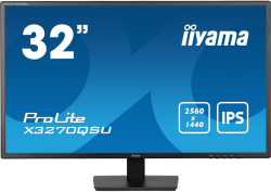 Монитор IIYAMA X3270QSU-B1, 31.5'', IPS LED panel, QHD 2560 x 1440, 250cd/m2, 1200:1, 100Hz, 3ms, Flicker free, Adaptive Sync, HDMI