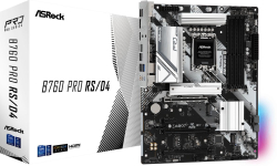 Дънна платка ASRock B760 PRO RS/D4, LGA1700, 4х DDR4, 2500 Mb/s, 1x HDMI, Type-C, ATX