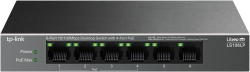 Комутатор/Суич TP-Link LS106LP 6-Port 10-100 Mbps, 4× 10-100 Mbps PoE Ports, 2× 10-100 Mbps Ports, 802.3af, 41 W PoE Power
