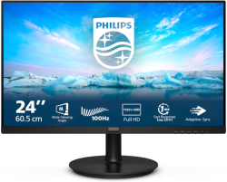 Монитор Philips 241V8LAB/00, 23.8'', VA WLED panel, 16:9, AG, FHD 1920x1080, 250cd/m2, 4ms