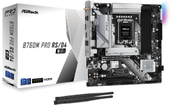 Дънна платка ASRock B760 PRO RS/D4 WIFI, LGA1700, 4x DDR4, 2500 Mb/s, 802.11aх, HDMI, DP, Type-C