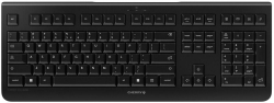 Безжична тиха клавиатура CHERRY KW 3000,10млн. клика, Черна