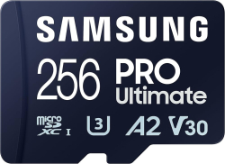 SD/флаш карта Samsung Pro Ultimate, 256GB, Micro SDXC, Клас V30, Клас A2, Клас U3, UHS-I, 200 MB/s