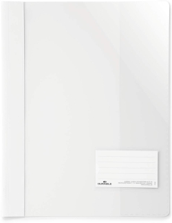 Durable Папка, A4+, PP, с джоб за визитка, бяла