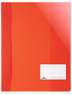 Durable Папка, A4+, PP, с джоб за визитка, червена