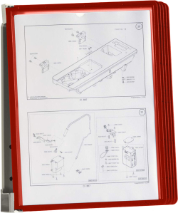 Продукт Durable Информационна система Vario Magnetic Wall, A4, с 5 джоба, червена