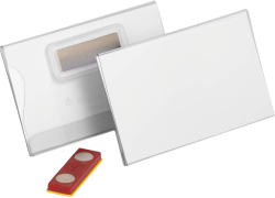 Продукт Durable Бадж, с магнит, хоризонтален, 54 х 90 mm, прозрачен, 25 броя