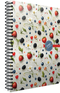 Gipta Тетрадка Berry, 17 х 24 cm, кремава хартия, широки редове, твърда корица, 120 бр