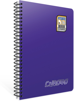 Канцеларски продукт Gipta Тетрадка Chromo, А5, бяла хартия, широки редове, PP корица