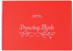 Канцеларски продукт Gipta Скицник, 25 х 35 cm, 110 g-m2, PP корица, 40 листа