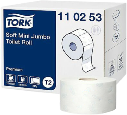 Продукт Tork Тоалетна хартия Mini Jumbo Premium, двупластова, 170 m, 12 броя