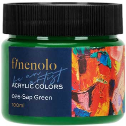 Deli Акрилна боя Finenolo, в бурканче, 100 ml, зелена
