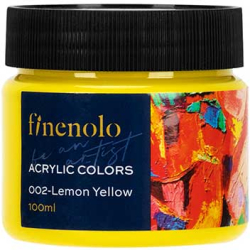 Deli Акрилна боя Finenolo, в бурканче, 100 ml, лимоненожълта