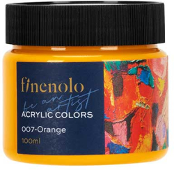 Deli Акрилна боя Finenolo, в бурканче, 100 ml, оранжева