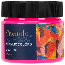 Deli Акрилна боя Finenolo, в бурканче, 100 ml, розова