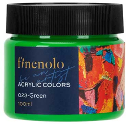 Deli Акрилна боя Finenolo, в бурканче, 100 ml, светлозелена