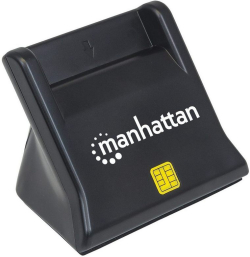 Картов четец MANHATTAN 102025 : Smart-SIM Card четец, контактен, Desktop тип, USB 2.0