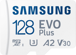 SAMSUNG EVO PLUS microSD 128GB 2024 incl. SD Adapter memory card UHS-I U3 Full HD