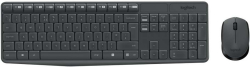 Logitech MK235 безжична клавиатура и мишка, US конфигурация, черен