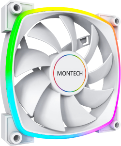 Вентилатор Montech AX140 PWM, Fan 140мм, ARGB, White