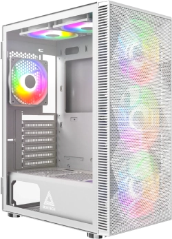 Кутия Montech X3 MESH, Mid-tower Case, TG, 6 fixed RGB Fans, Бял
