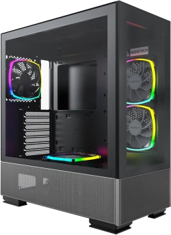 Кутия Montech SKY TWO, Mid-tower Case, TG, 4x120мм ARGB Fans, Black