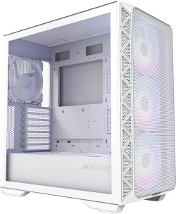Кутия Montech AIR 903 MAX, Mid-tower, TG, 4x140мм Fans, ARGB, Бял