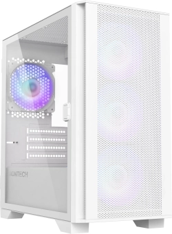 Кутия Montech AIR 100 ARGB, Micro ATX Case, TG, 4x120mm ARGB Fans, Бял