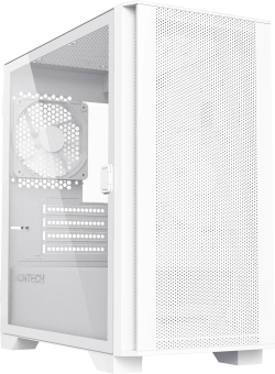 Кутия Montech AIR 100 LITE, Micro ATX Case, TG, 2x120мм Fans, White