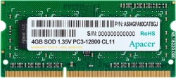 Apacer памет RAM 4GB DDR3 SODIMM 512x8 1600MHz - AS04GFA60CATBGJ