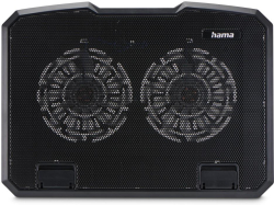 Поставка за лаптоп Hama Охлаждаща поставка за лаптоп Black Metal, 40 см (15.6), 126806