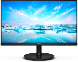 Монитор Philips 241V8LAB, 23.8" FHD, VA, Maтов, 4 ms, 100 Hz, 250 cd/m2, HDMI, 2x 2W, Черен