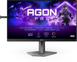 Монитор Геймърски AOC AG246FK, Gaming monitor, Ultra-Fast TN eSports panel, AG, 16:9, FHD 1920x1080, 400cd/m2, 2x HDMI, DisplayPort