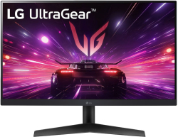 Монитор LG UltraGear 24GS60F-B, 23.8" FHD, IPS, 180 Hz, 300 cd/m2, 1ms, 1x HDMI, 1x DP, Черен