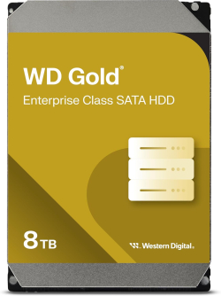 Хард диск / SSD Western Digital Gold, 3,5", 8 TB, 7200 rpm, SATA 3 6Gb/s, 256 MB cache, 550TB TBW