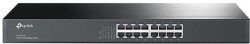 Комутатор/Суич TP-LINK TL-SF1016, 16x10/100, 3.2Gbps, 8K, 802.3X, 7.03BTU/h, Без вентилатор