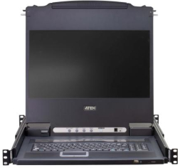 KVM продукт KVM Конзола ATEN CL5716M, 17 16-Port PS-2-USB VGA Single Rail LCD KVM Switch