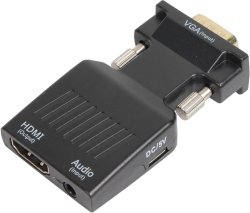 Кабел/адаптер VCom адаптер Adapter VGA M - HDMI F with Audio - CA337A