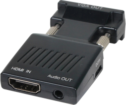 Кабел/адаптер VCom адаптер Adapter HDMI F - VGA M with Audio - CA336A