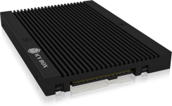Кутия/Чекмедже за HDD ICYBOX IB-M2U04 : Адаптер M.2 PCIe NVMe към 2.5" U.2 HDD, алуминиев