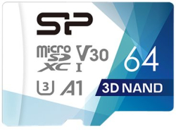 SD/флаш карта SILICON POWER memory card Superior Pro Micro SDXC 64GB UHS-I U3 V30 +adapter