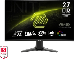 Монитор MSI MAG 27C6F, 27", Rapid VA, 180Hz, 0.5ms, VRR, CEC, CONSOLE MODE, 1920x1080