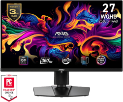 Монитор MSI MAG 271QPX QD-OLED, 26.5", 360Hz, 0.03ms, WQHD 2560x1440, Oled Care 2.0