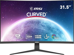 Монитор MSI G321CU Curved, 31.5" 144Hz, UHD (3840x2160), 4ms, Черен