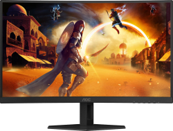 Монитор AOC C27G4ZXE, 27" FHD, VA, 280 Hz, 300 cd/m2, 0.3 ms, 1500R, DP, HDMI, 16:9, Черен