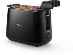 PHILIPS HD2583/90, 220-240 V, 550-650 W, 8 нива на запичане, 50-60 Hz, Пластмаса, Черен