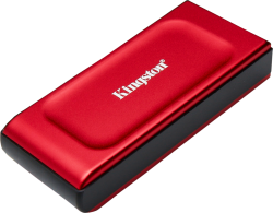 Хард диск / SSD Kingston XS1000, 2 TB, USB 3.2 Gen 2, До 1050 MB/s, 3D NAND Flash, USB Type-C, Червен