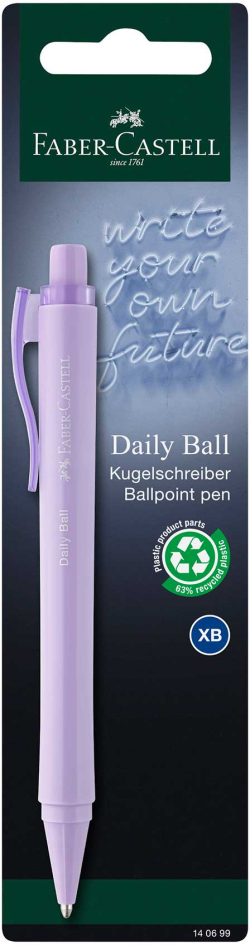 Канцеларски продукт Faber-Castell Химикалка Daily Ball XB, в блистер, асорти