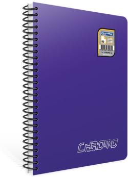 Канцеларски продукт Тетрадка Chromo, А5, бяла хартия, широки редове, PP корица, 60 листа